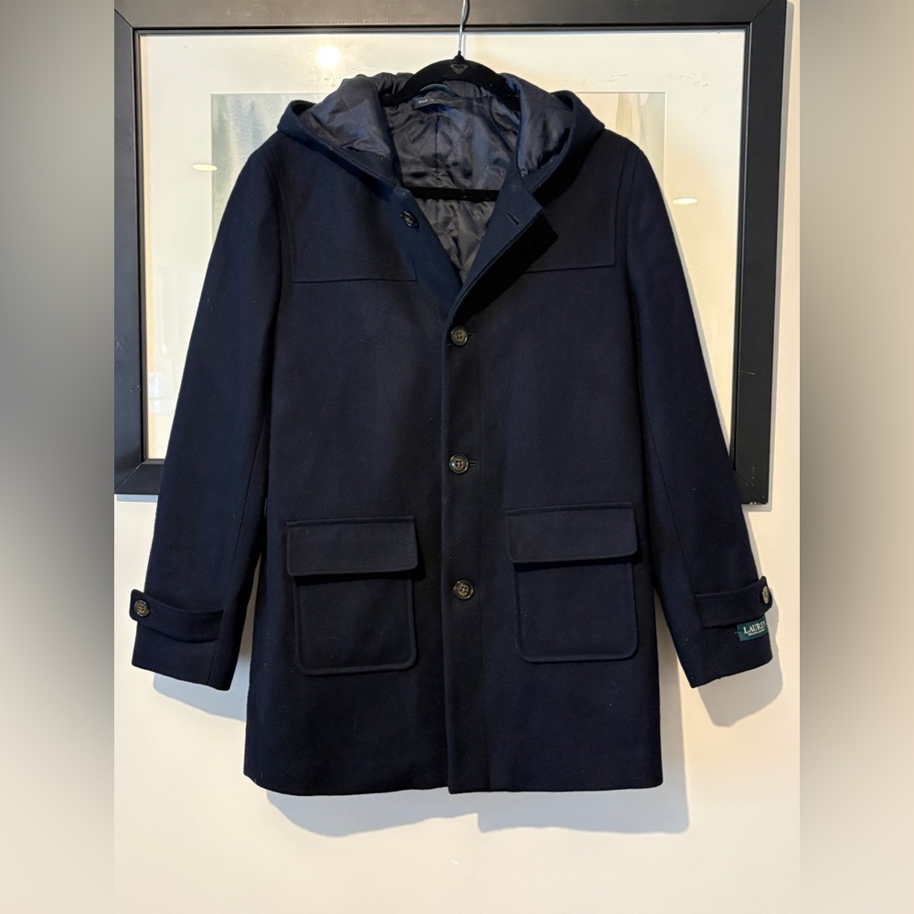 Lauren Ralph Lauren Boy’s Wool Blend Hooded Duffle Coat